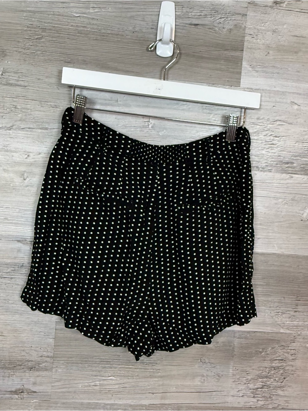 Free People Magdalene Polka Dot High Waist Shorts Black White Size 0 - Picture 2 of 7